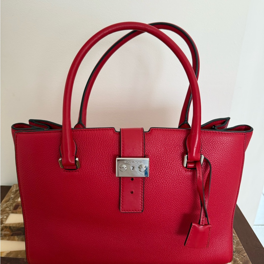 Michael Kors Red Leather Handbag